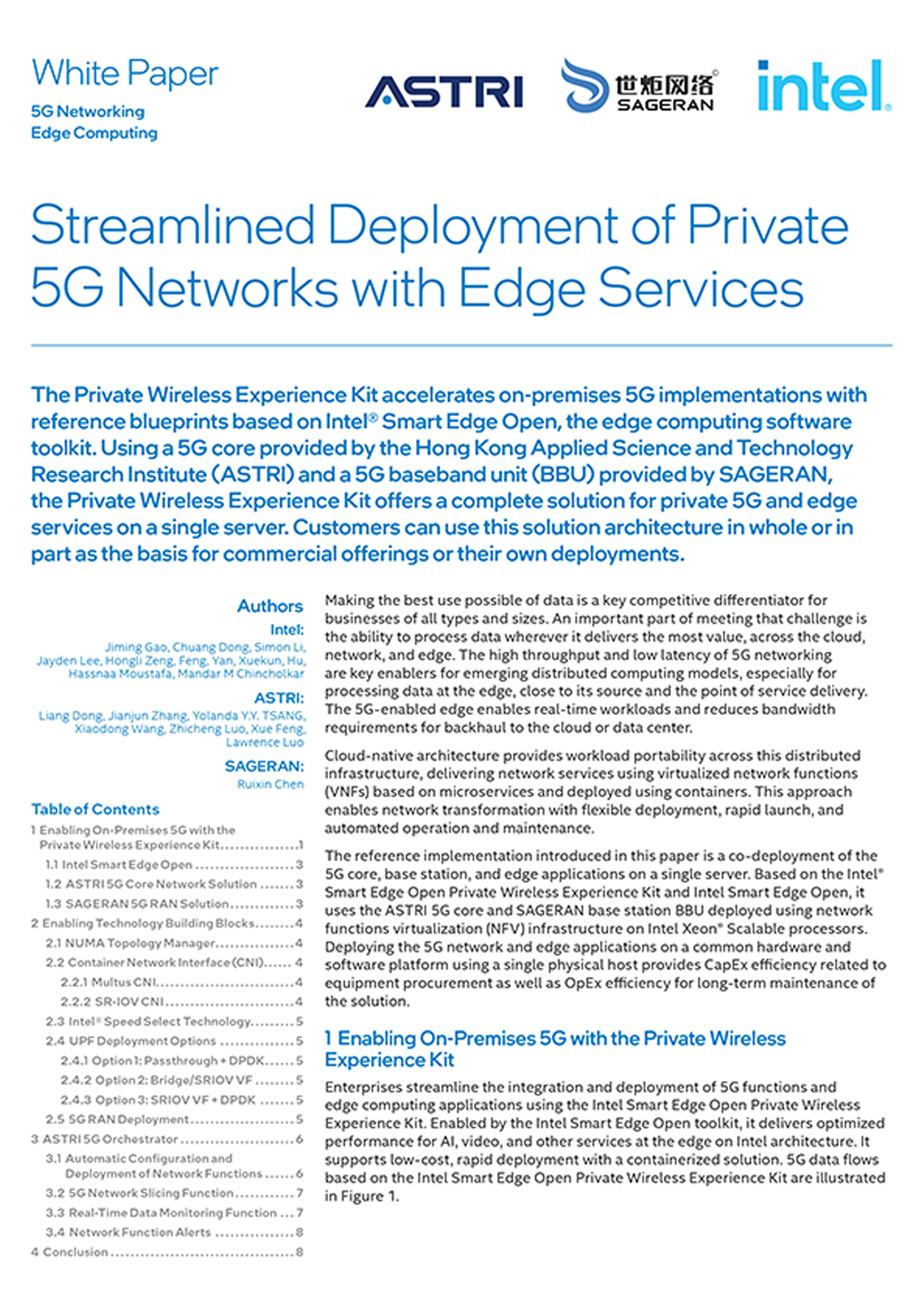 Streamlined Deployment of Private 5G Networks with Edge Services【只提供英文版】